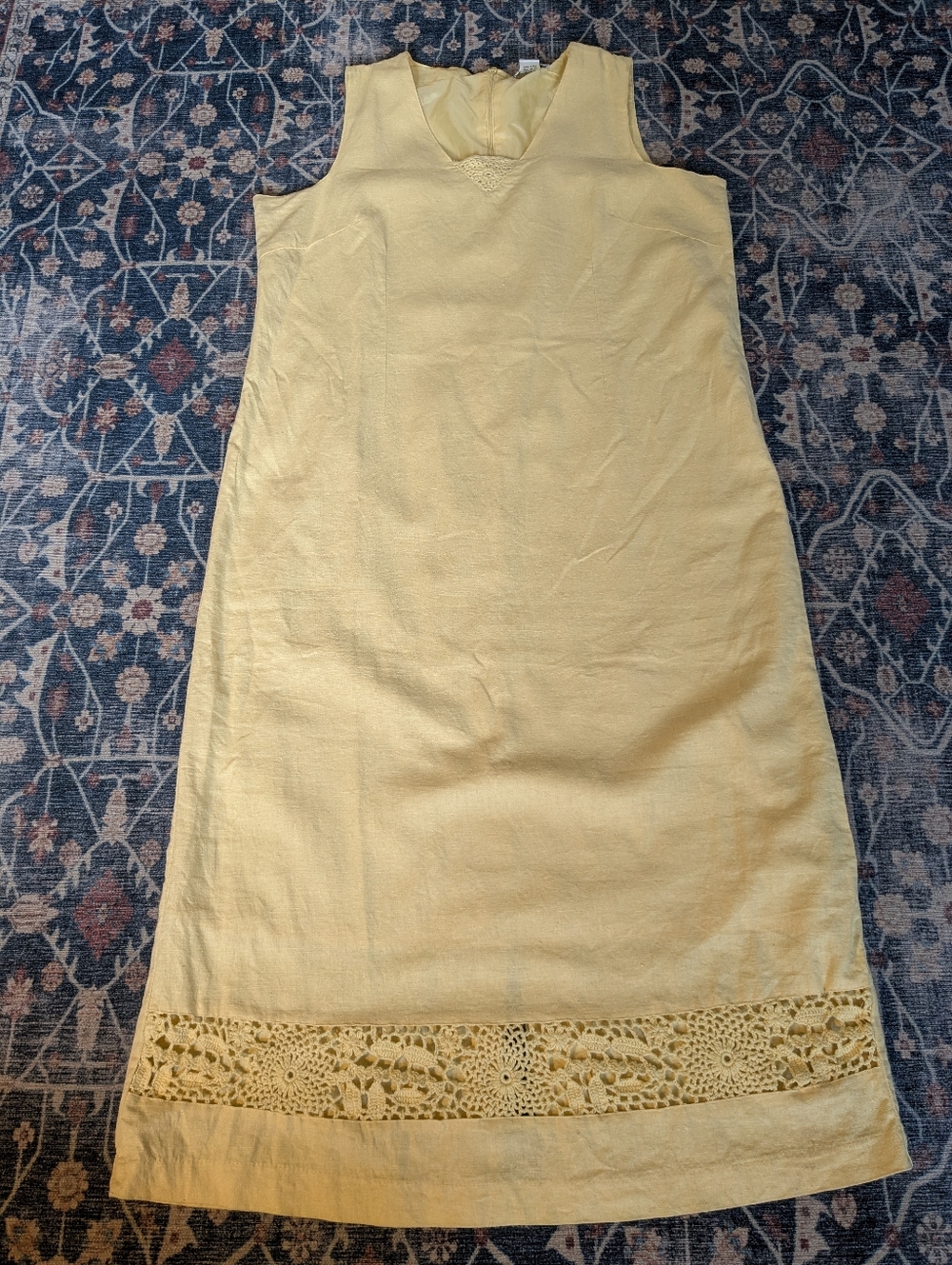 Vintage 90's I.S.C. Dress with Crochet Hem